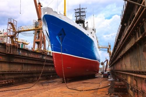 JobWave Shipbuilding | ship in drydock